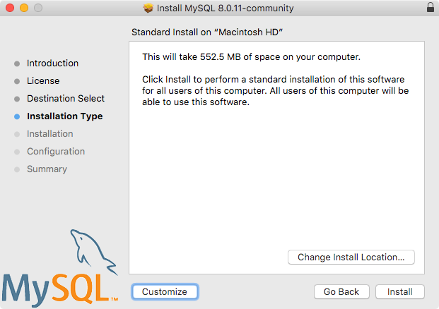 command line client on mac for mysql